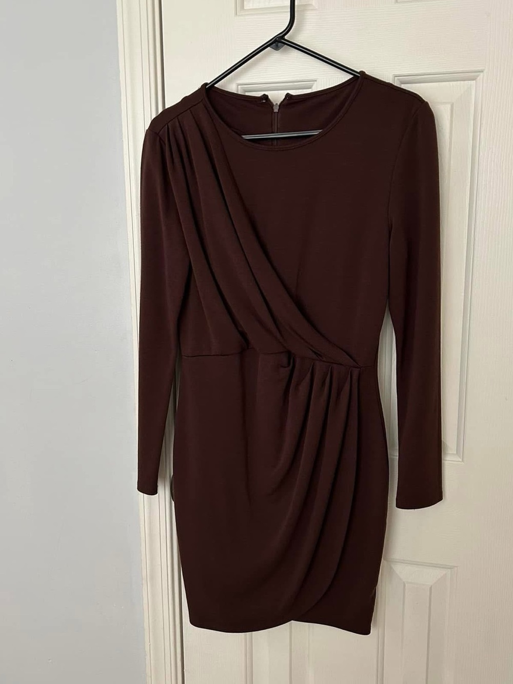Classy Long Sleeves Flattering Wrap Dress